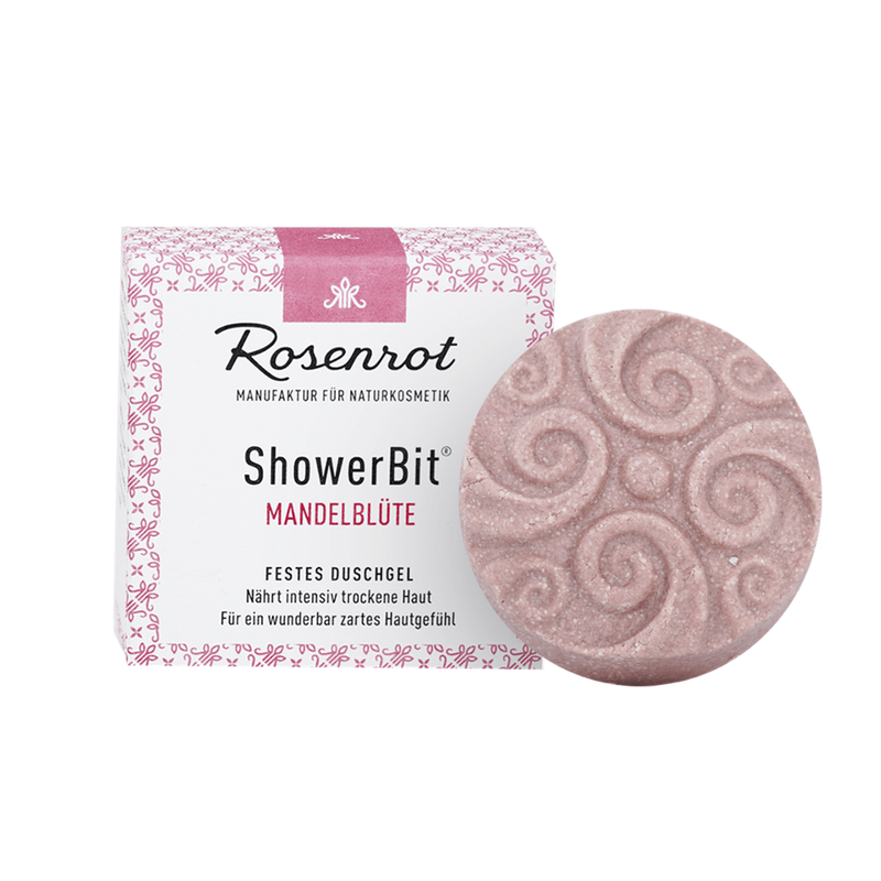 Rosenrot ShowerBit® - festes Duschgel Mandelblüte 60 g