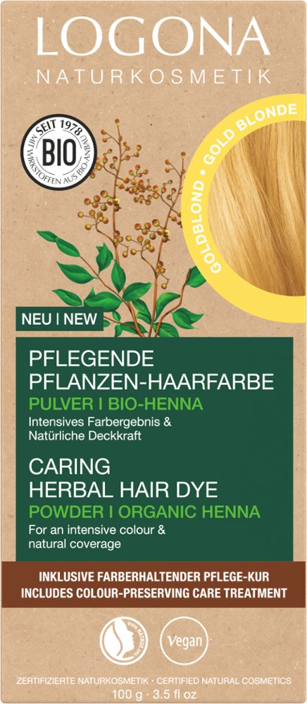 Logona Pflanzen-Haarfarbe Pulver Goldblond 100 g