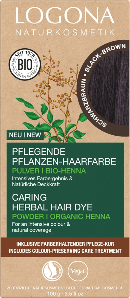 Logona Pflanzen-Haarfarbe Pulver Kaffeebraun 100 g