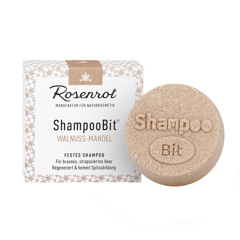 Rosenrot festes ShampooBit® Walnuss-Mandel 60 g