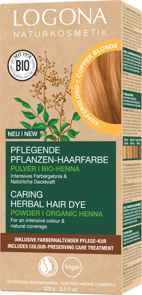 Logona Pflanzen-Haarfarbe Pulver Kupferblond 100 g