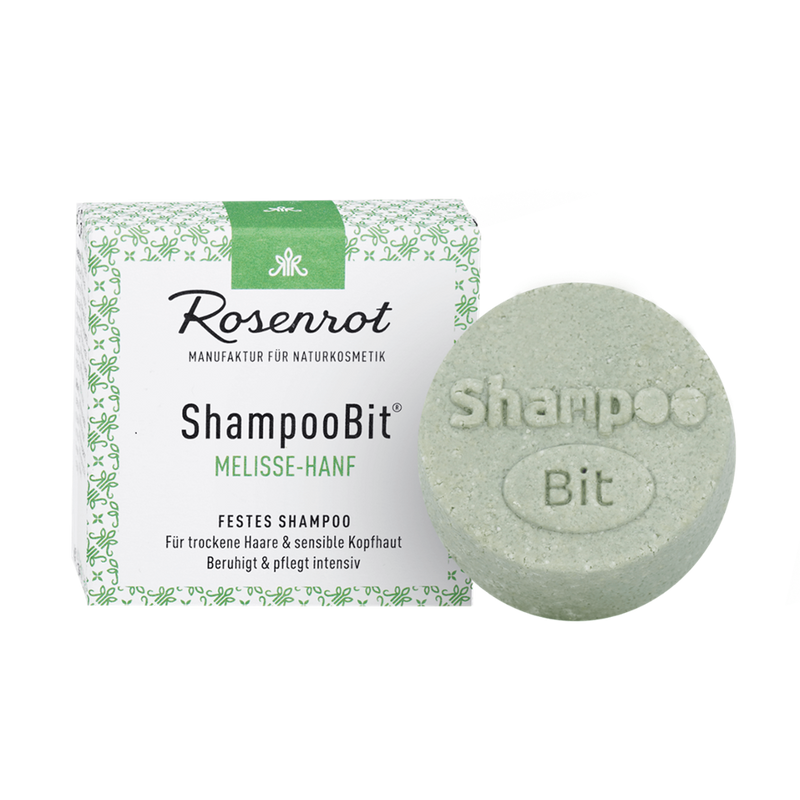 Rosenrot festes ShampooBit® Melisse-Hanf 60 g