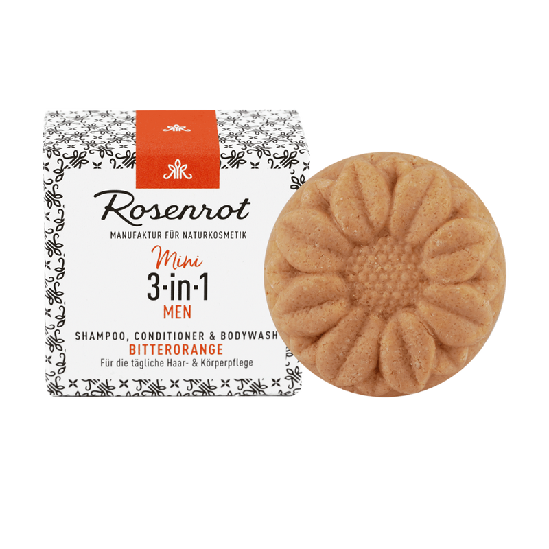 Rosenrot Mini ShampooBit® MEN 3-in-1 Bitterorange 30 g