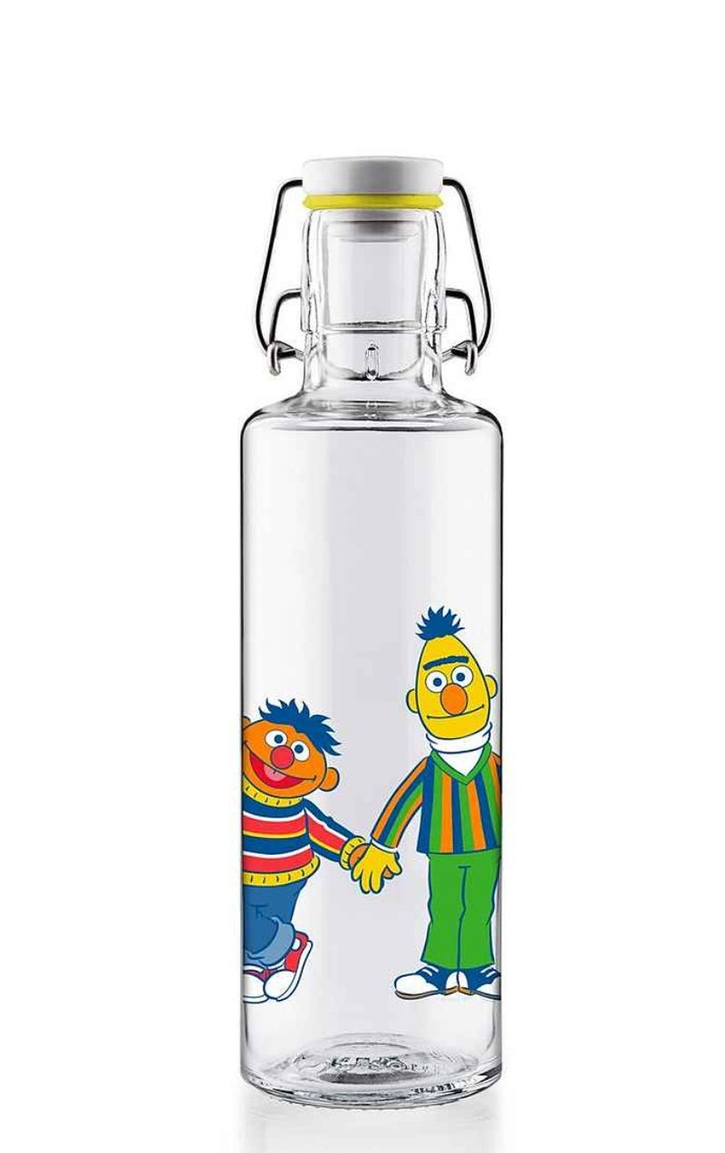 Soulbottles Glastrinkflasche Ernie & Bert 0,6 l