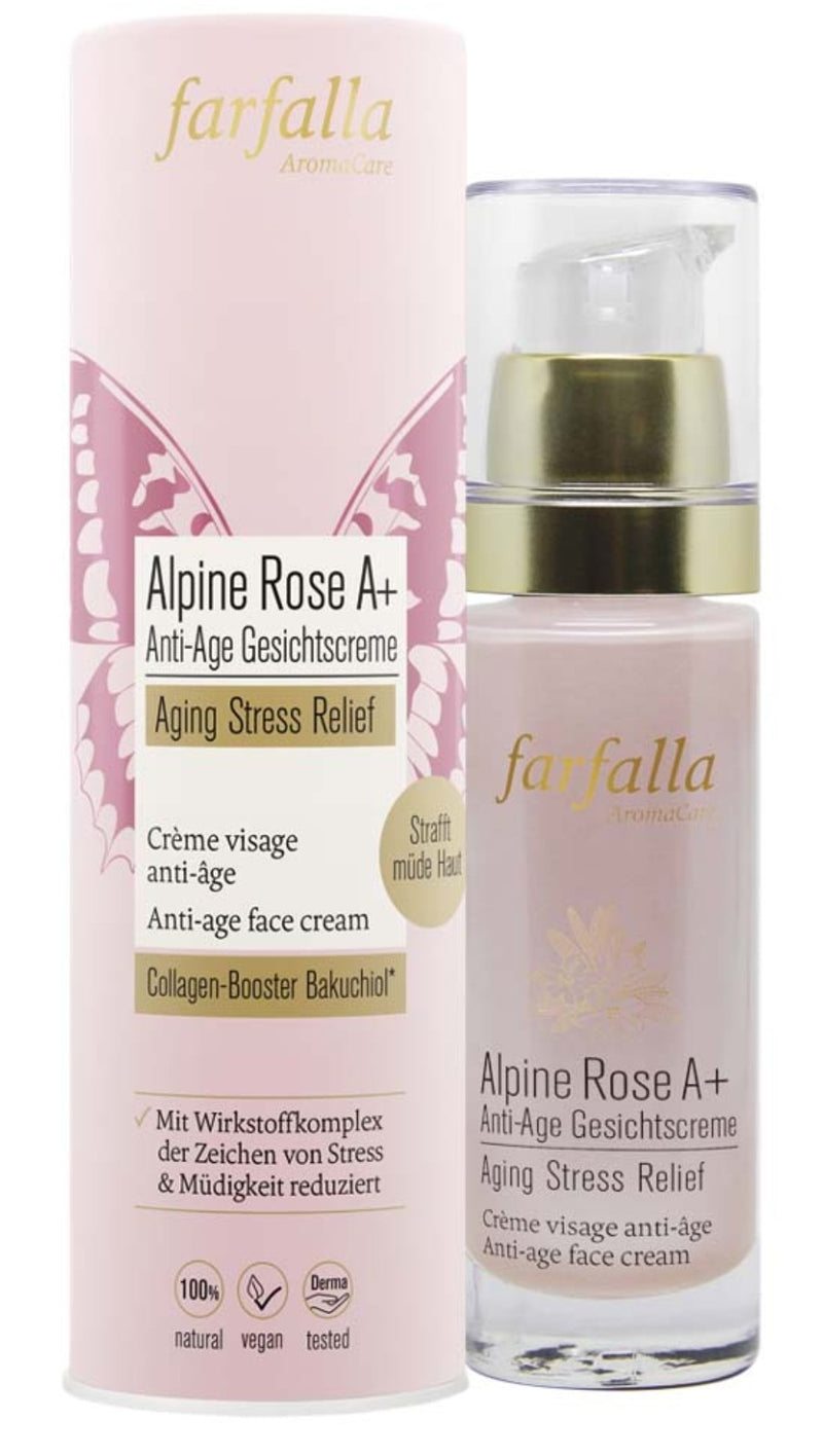 Farfalla Alpine Rose A+ Anti-Age Gesichtscreme Aging Stress Relief 30 ml