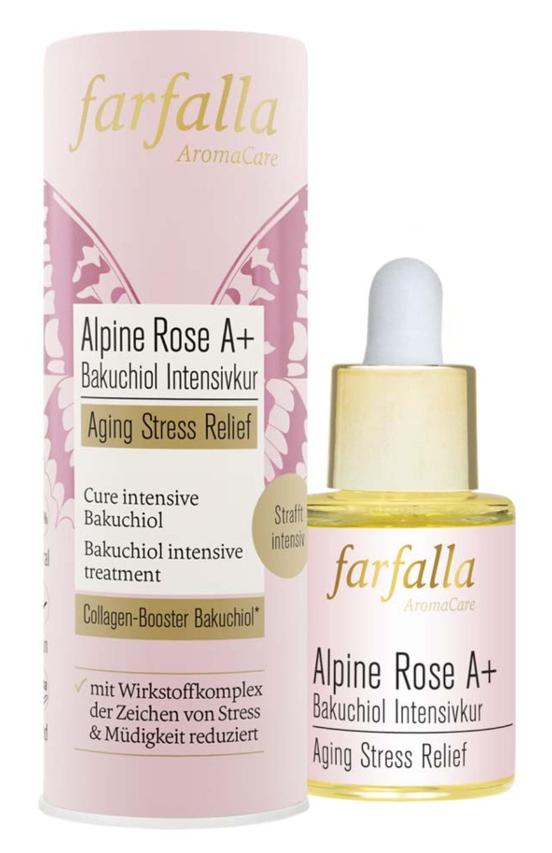 Farfalla Alpine Rose A+ Bakuchiol Intensivkur Aging Stress Relief 15 ml