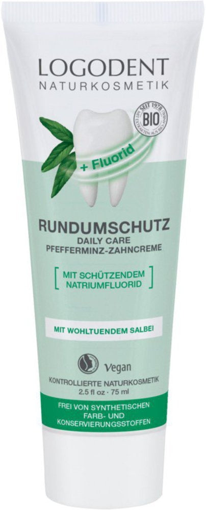 Logona EXTRAFRISCHER RUNDUMSCHUTZ daily care Pfefferminz-Zahncreme  75 ml